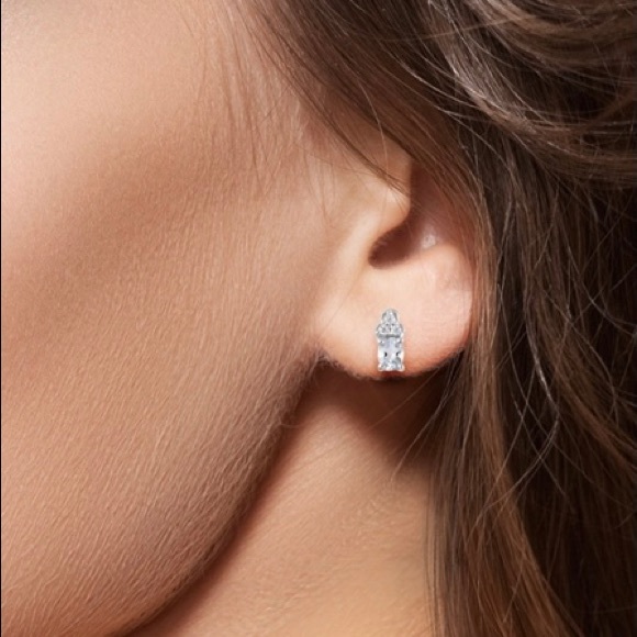 Natural Aquamarine and Zircon earrings - Picture 4 of 11